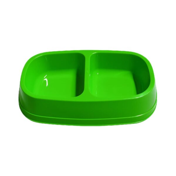 plato grande doble verde perros Plato Doble Azul para Mascotas