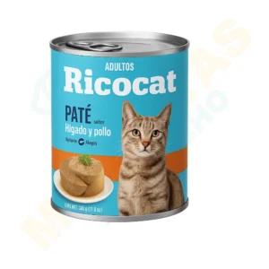 Gatos Ricocat adultos  Pate Sabor Pollo e Hígado