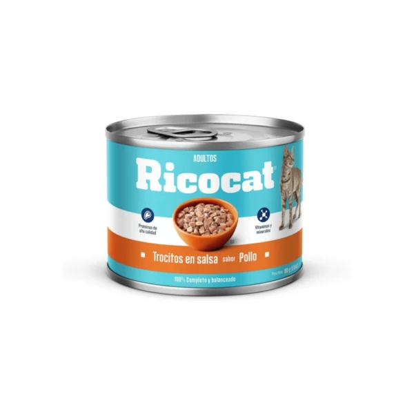 ricocat-trocitos-para-adultos-sabor-pollo.webp Ricocat Trocitos en Salsa Sabor Pescado para Gatos Adultos