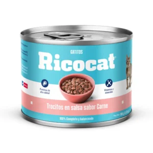 Ricocat Trocitos en Salsa Sabor Carne para Gatitos
