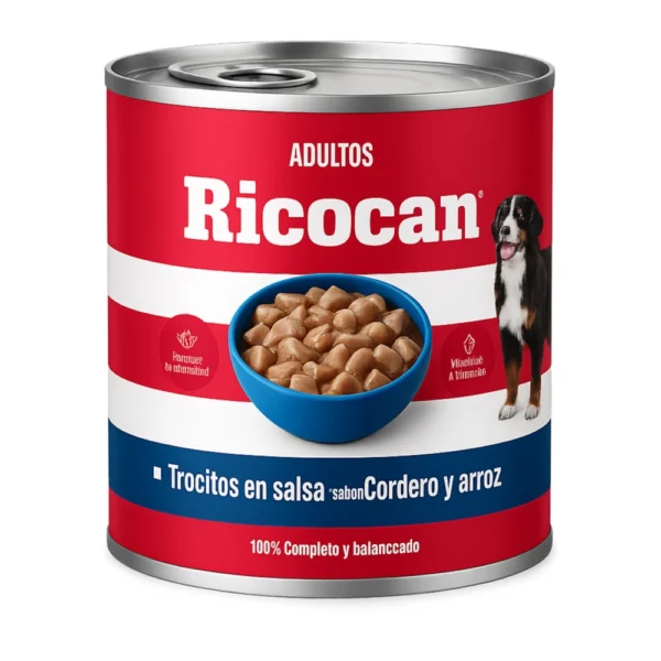 Trocitos en Salsa Sabor Cordero y Arroz para Perros Adultos