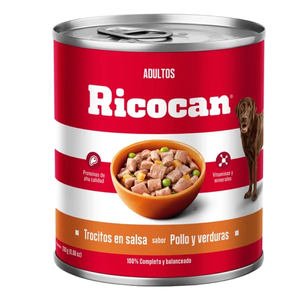 Trocitos en Salsa Sabor Pollo y Verduras  para Perros Adultos