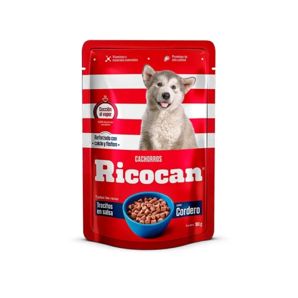 Trocitos en Salsa Sabor Cordero para Cachorros