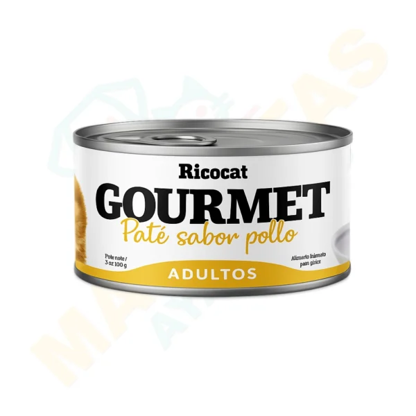 Ricocat Gourmet Paté Sabor Pollo para Gatos Adultos