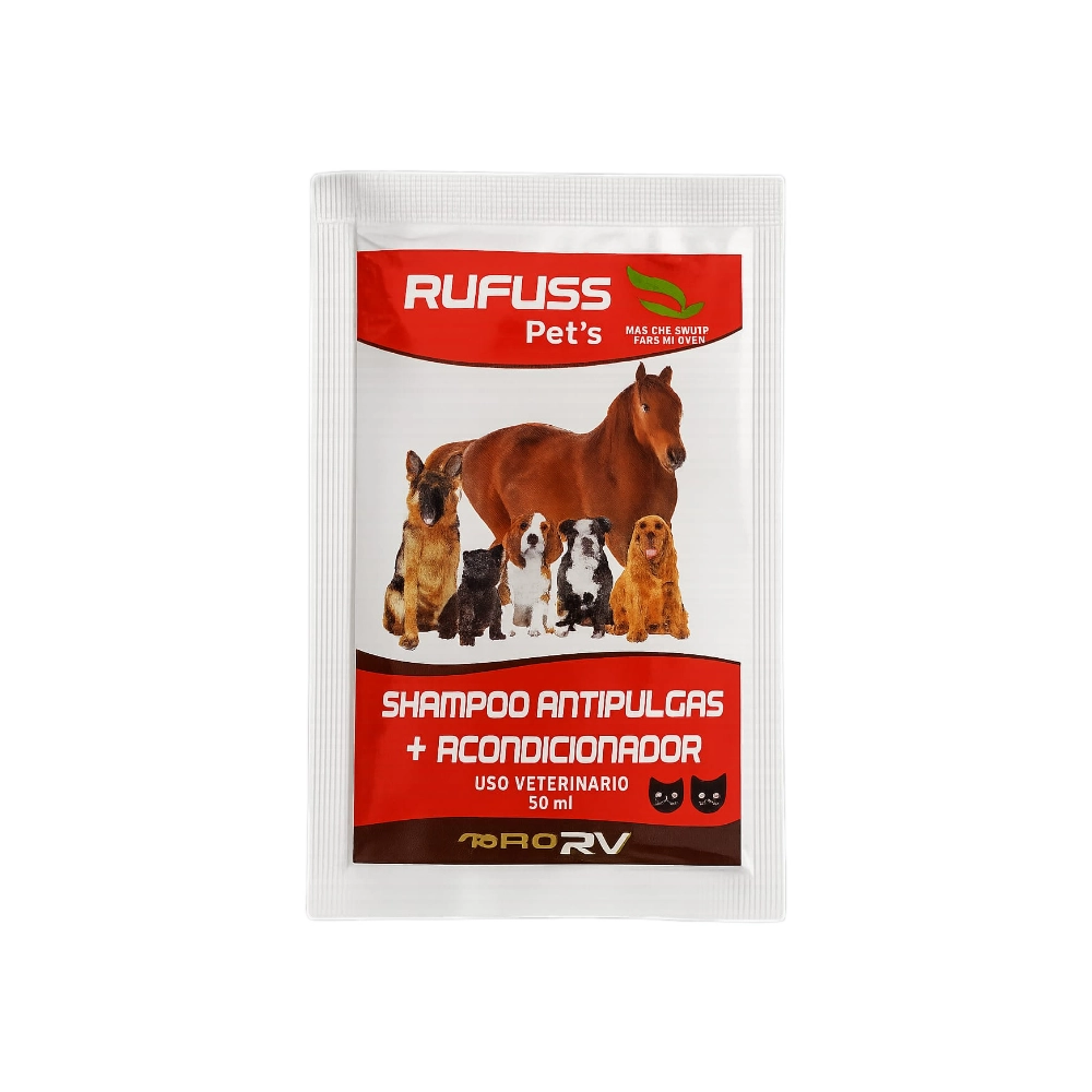 Shampoo Antipulgas + Acondicionador Rufuss Pet's