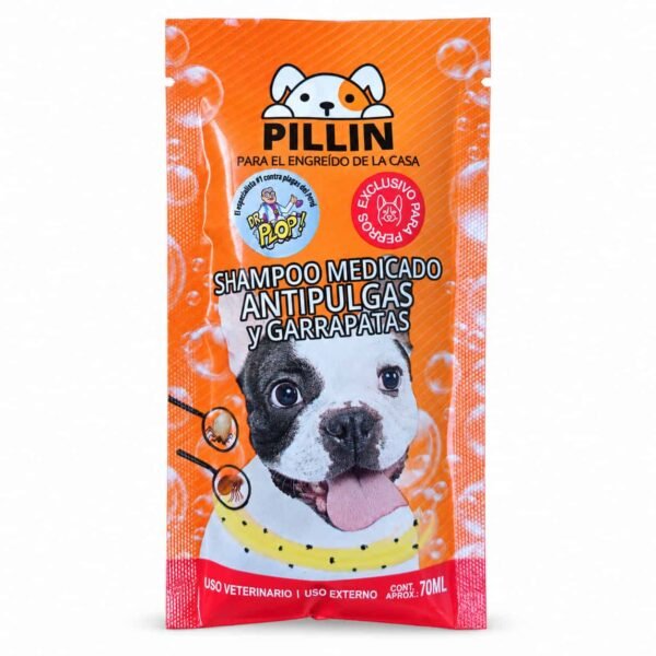 PILLIN Shampoo Medicado Antipulgas y Garrapatas 70 ml