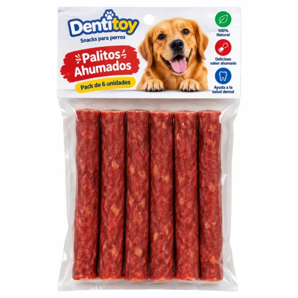 Dentitoy palitos ahumados pack de 6 unidades para perros
