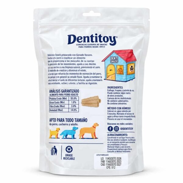 Dentitoy palitos de carnaza natural 500 g