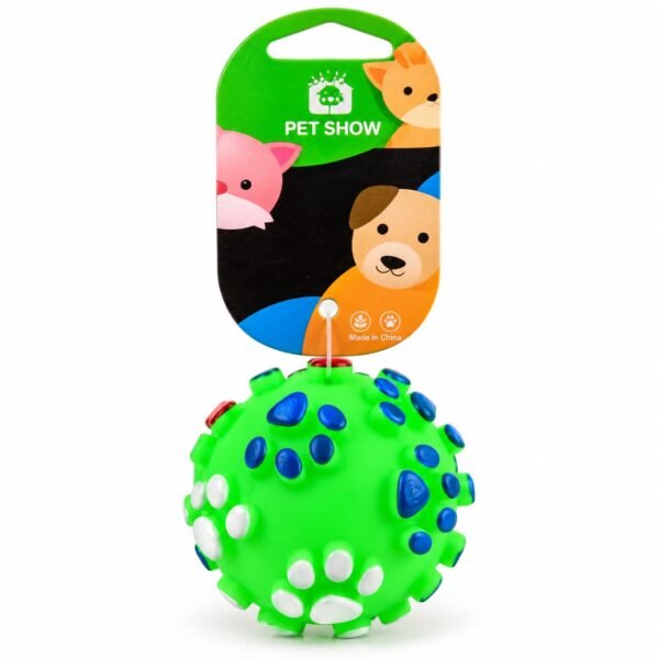 Pelota de juguete con huellas para perros