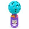 Pelota perforada con diseño de huesos para perros