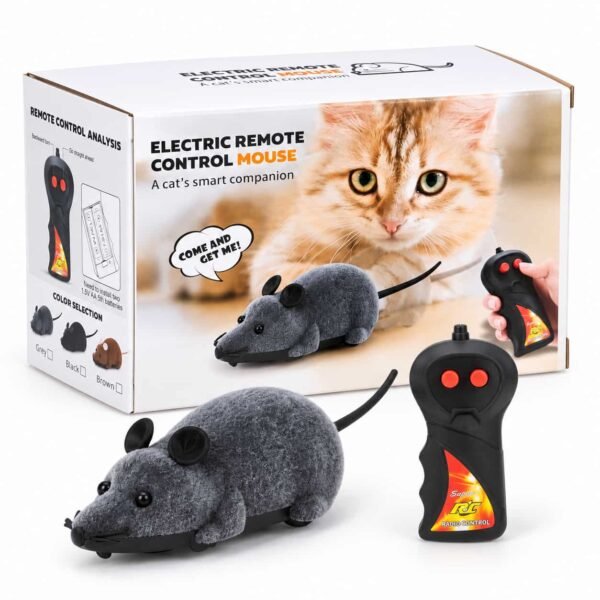 Ratón eléctrico con control remoto para gatos